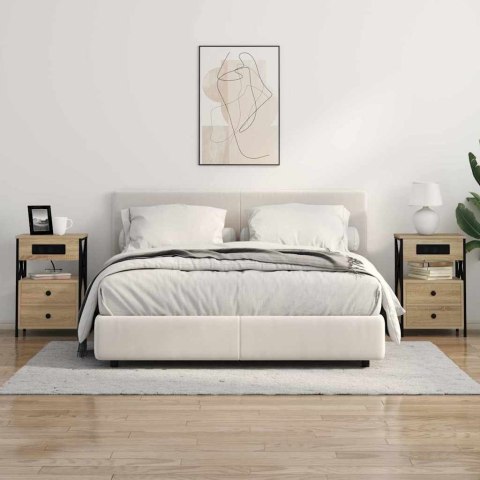 NOCNA SZAFKA Z STACJĄ ŁADUJĄCĄ 2 SZT. DĄB SONOMA 40X31X60CM