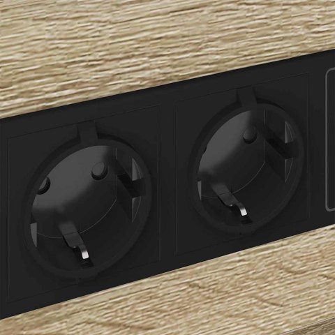 NOCNA SZAFKA Z STACJĄ ŁADUJĄCĄ 2 SZT. DĄB SONOMA 40X31X60CM