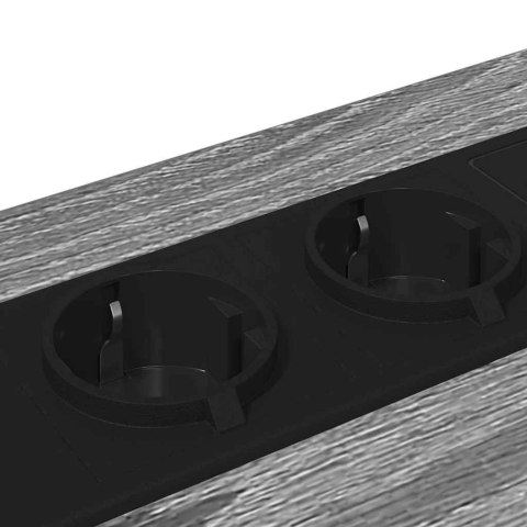 NOCNA SZAFKA Z STACJĄ ŁADUJĄCĄ 2 SZT. SZARY DĄB SONOMA