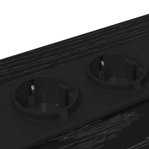 NOCNA SZAFKA Z STACJĄ ŁADUJĄCĄ Z SZUFLADĄ 2 SZT. CZARNY DĄB