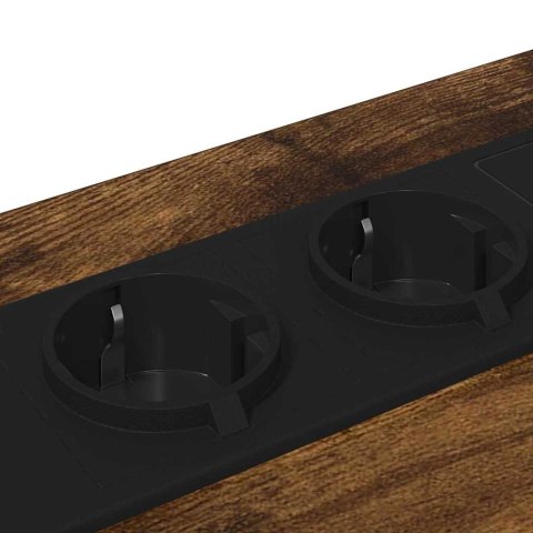 NOCNA SZAFKA Z STACJĄ ŁADUJĄCĄ Z SZUFLADĄ 2 SZT. WĘDZONY DĄB