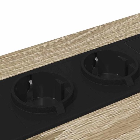 NOCNA SZAFKA Z STACJĄ ŁADUJĄCĄ Z SZUFLADĄ 2 SZT. DĄB SONOMA