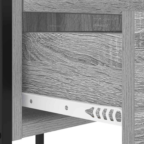 SZAFKA NOCNA Z SZUFLADĄ 2 SZT. SZARY DĄB SONOMA 42X41X61CM