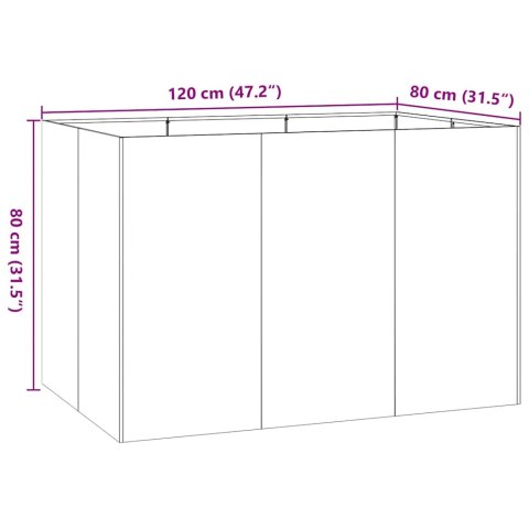 DONICZKA 120X80X80CM STAL OCYNKOWANA
