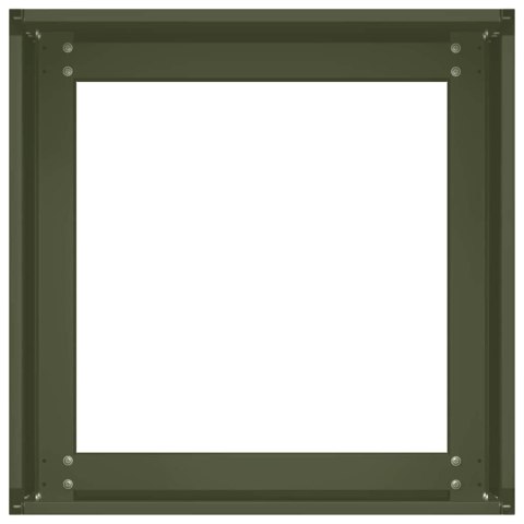 VidaXL Doniczka Oliwkowo-zielona 40x40x30 cm Stal