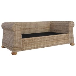 2-OSOBOWA SOFA Z PODUSZKAMI NATURALNY RATTAN