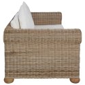 2-OSOBOWA SOFA Z PODUSZKAMI NATURALNY RATTAN