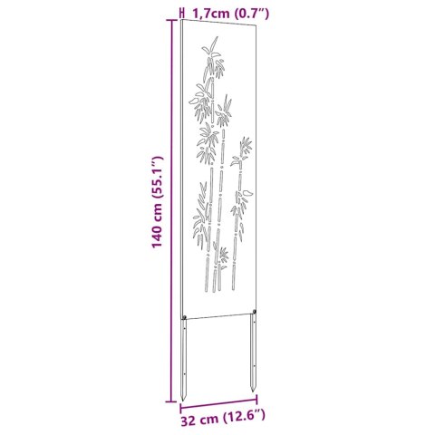 VidaXL Ekran zapewniający prywatność w ogrodzie Srebrny 32 x 140 cm