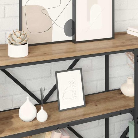 KONSOLA Z PÓŁKĄ DĄB RZEMIEŚLNICZY 180X30X75CM