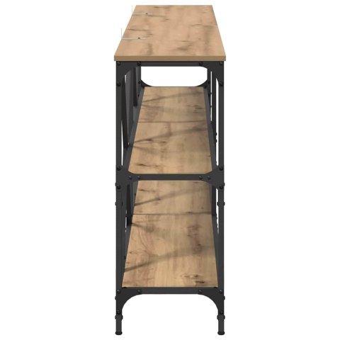 KONSOLA Z PÓŁKĄ DĄB RZEMIEŚLNICZY 180X30X75CM