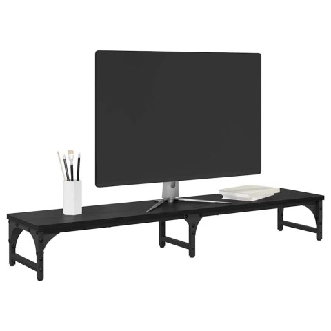 STOJAK NA MONITOR CZARNY DĄB 105X23X15,5CM