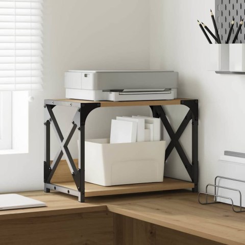 STOJAK REGAŁ NA DRUKARKĘ DĄB RZEMIEŚLNICZY 44X26X31,5CM LOFT