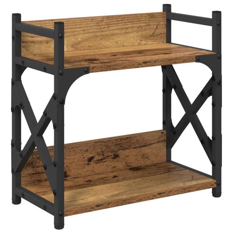 STOJAK REGAŁ NA DRUKARKĘ STARE DREWNO 40X20X40CM LOFT