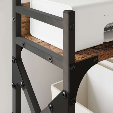 STOJAK REGAŁ NA DRUKARKĘ STARE DREWNO 40X20X40CM LOFT