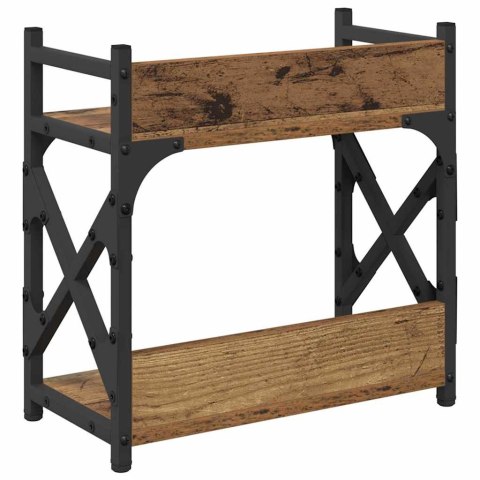 STOJAK REGAŁ NA DRUKARKĘ STARE DREWNO 40X20X40CM LOFT