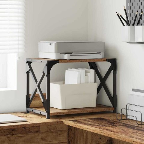 STOJAK REGAŁ NA DRUKARKĘ STARE DREWNO 44X26X31,5CM LOFT