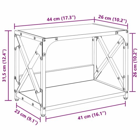 STOJAK REGAŁ NA DRUKARKĘ STARE DREWNO 44X26X31,5CM LOFT