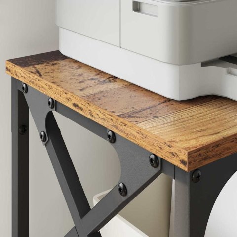 STOJAK REGAŁ NA DRUKARKĘ Z REGULACJĄ STARE DREWNO 40X30X31CM