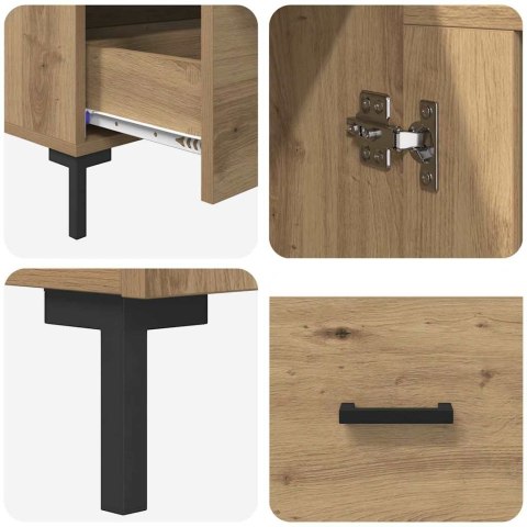 KOMODA Z SZUFLADĄ DĄB RZEMIEŚLNICZY 69,5X31X115CM