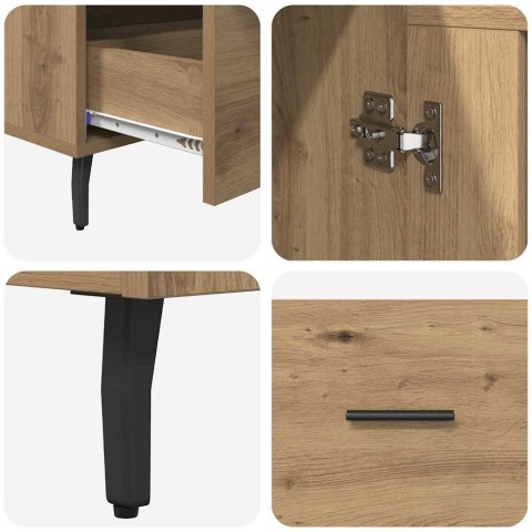 KOMODA Z SZUFLADĄ DĄB RZEMIEŚLNICZY 69,5 X 31 X 115 CM