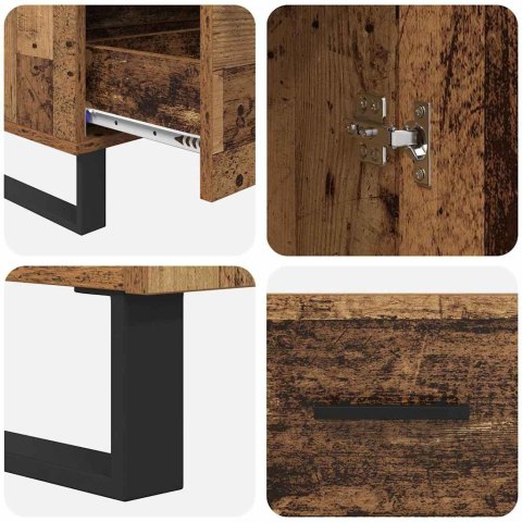 KOMODA Z SZUFLADĄ STARE DREWNO 69,5X30X115CM