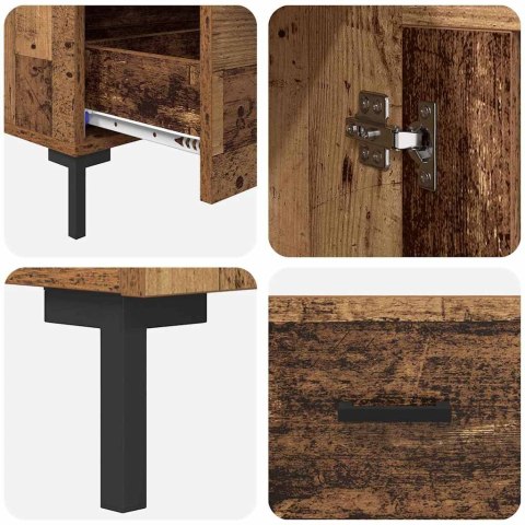 KOMODA Z SZUFLADĄ STARE DREWNO 69,5X31X115CM