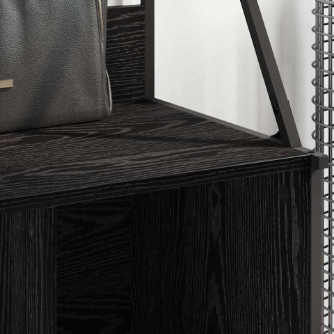 WIESZAK NA UBRANIA Z PÓŁKĄ CZARNY DĄB 100X41X184CM