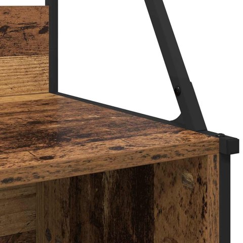 WIESZAK NA UBRANIA Z PÓŁKĄ STARE DREWNO 100X41X184CM