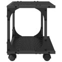 STOJAK REGAŁ NA KÓŁKACH NA DRUKARKĘ CZARNY DĄB 41X28X33.5CM