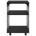 STOJAK REGAŁ NA KÓŁKACH NA DRUKARKĘ CZARNY DĄB 43X48X64CM