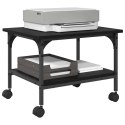 STOJAK REGAŁ NA KÓŁKACH. NA DRUKARKĘ CZARNY DĄB 50X40X38CM
