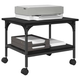 STOJAK REGAŁ NA KÓŁKACH. NA DRUKARKĘ CZARNY DĄB 50X40X38CM
