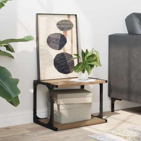 STOJAK REGAŁ NA KÓŁKACH NA DRUKARKĘ DĄB RZEMIEŚLNICZY 41X28X33.5CM