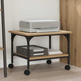 STOJAK SZAFKA REGAŁ NA DRUKARKĘ NA KÓŁKACH DĄB RZEMIEŚLNICZY 50X40X38CM