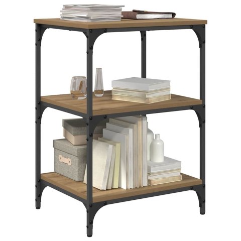 STOJAK REGAŁ NA DRUKARKĘ NA KÓŁKACH DĄB RZEMIEŚLNICZY 50X41X75CM