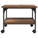 STOJAK SZAFKA NA DRUKARKĘ NA KÓŁKACH STARE DREWNO 50X40X38CM