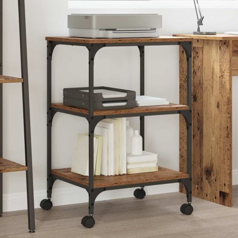 STOJAK REGAŁ PÓŁKA NA DRUKARKĘ STARE DREWNO 50X41X75CM