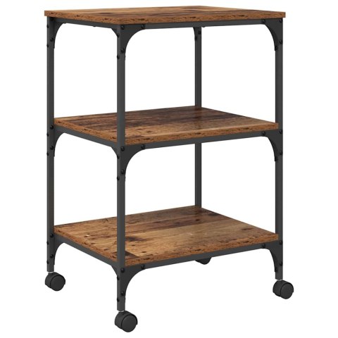 STOJAK REGAŁ PÓŁKA NA DRUKARKĘ STARE DREWNO 50X41X75CM