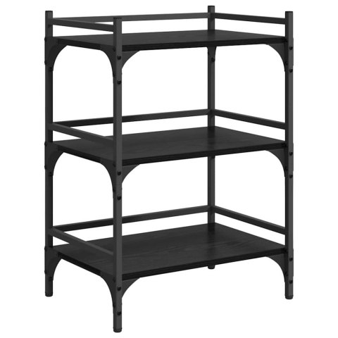 WÓZEK KUCHENNY CZARNY DĄB 50X35X75.5CM