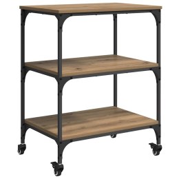 WÓZEK KUCHENNY DĄB RZEMIEŚLNICZY 60X41X76CM