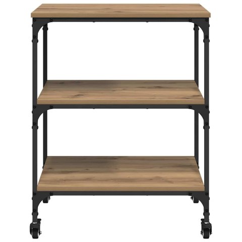 WÓZEK KUCHENNY DĄB RZEMIEŚLNICZY 60X41X76CM