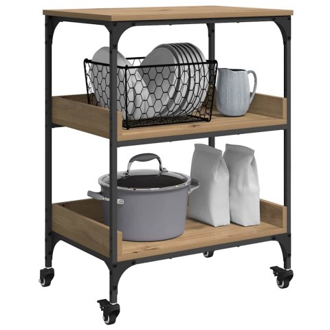 WÓZEK KUCHENNY DĄB RZEMIEŚLNICZY 60X41X80.5CM