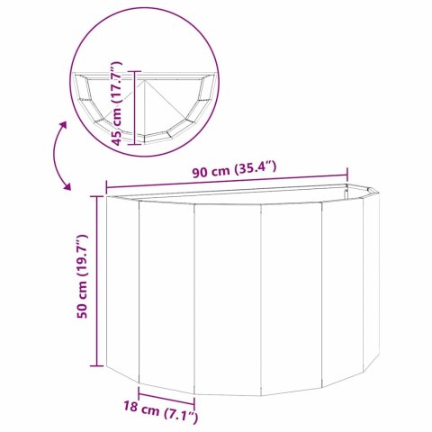 DONICA ANTRACYT 90X45X50CM STAL