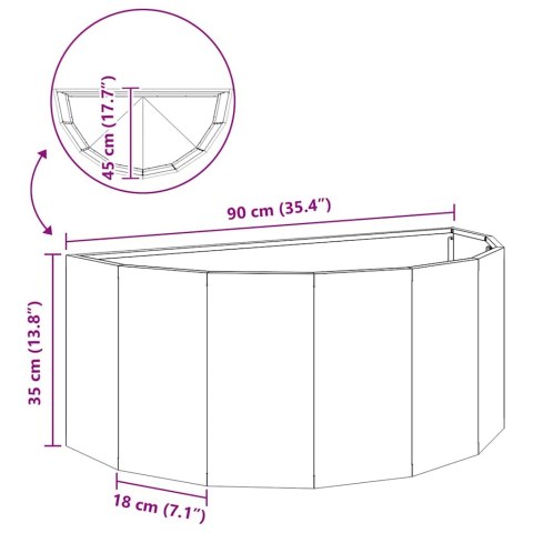 DONICA SREBRNY 90X45X35CM STAL GALWANIZOWANA