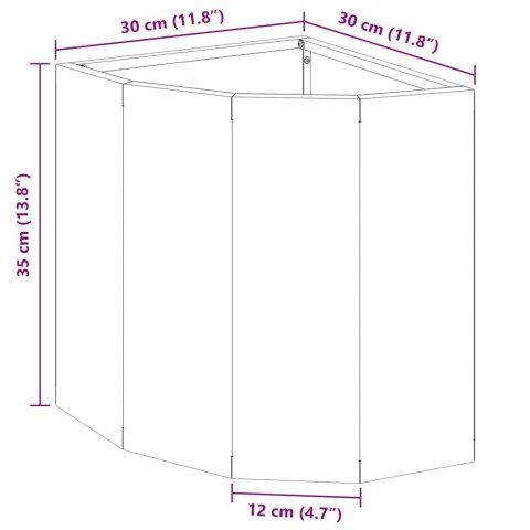 DONICZKA RÓŻNOROŻNA ANTRACYT 30X30X35CM STAL