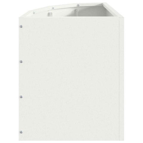 VidaXL Doniczka Różnorożna Biały 30 x 30 x 35 cm Stal