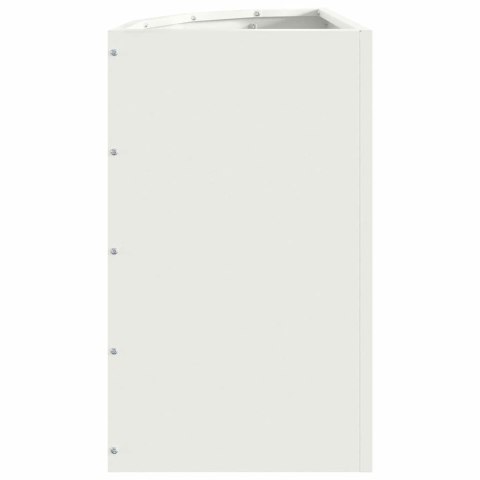 VidaXL Doniczka Różnorożna Biały 30 x 30 x 50 cm Stal