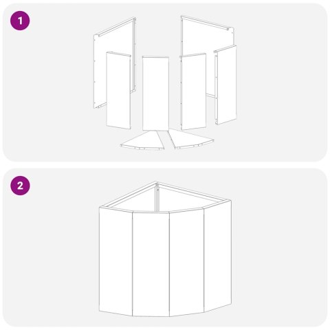 DONICZKA RÓŻNOROŻNA SREBRNY 30X30X35CM STAL GALWANIZOWANA