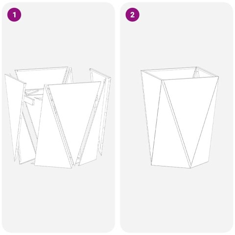 DONICA 2 SZT. ANTRACYT 50X50X75CM STAL