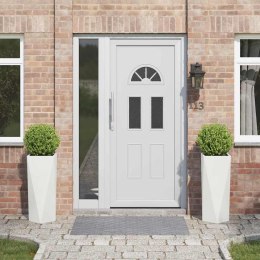 DONICA 2 SZT. BIAŁY 30X30X75CM STAL